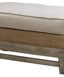 Uttermost Schafer Linen Ottoman