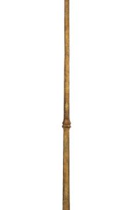 Wells Floor Lamp in Gilded Iron with Linen Shade