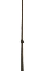 Wells Floor Lamp in Aged Iron with Linen Shade