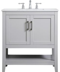 30" Single Bathroom Vanity In Grey