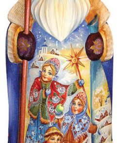 Winter Bazaar Santa, Woodcarved Figurine
