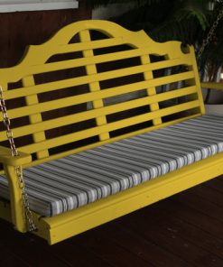4' Marlboro Pine Porch Swing, Canary Yellow
