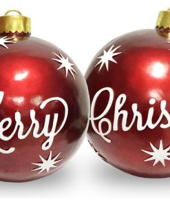 26" Set of 2 Ornaments, Merry and Christmas