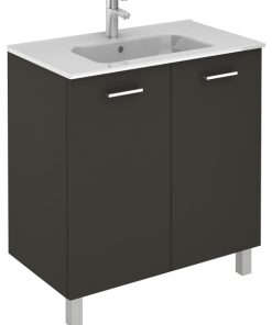 Unit 32in Saphir 2D White with basin, Anthracite