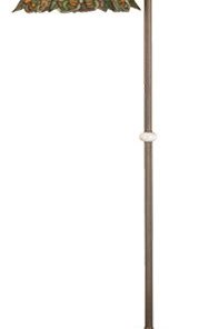 69.5H Duffner & Kimberly Shell & Diamond Bridge Arm Floor Lamp