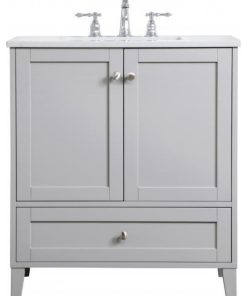 30" Single Bathroom Vanity, Grey