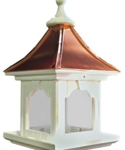 Vinyl and Copper Bird Feeder, Large Capacity, Hanging, Bright