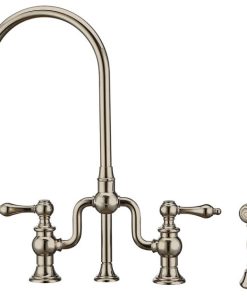 Whitehaus WHTTSLV3-9773-NT Twisthaus Plus 1.5 GPM Widespread - Polished Nickel