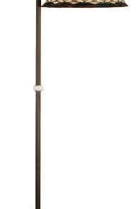 70H Tiffany Roman Bridge Arm Floor Lamp