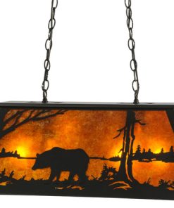33L Bear at Lake Oblong Pendant