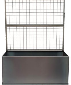 Trellis Corten Trough Planter, No Casters