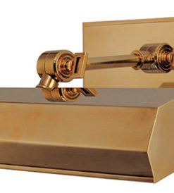 Woodbury 2 Light Picture Light With Plug in Aged Brass