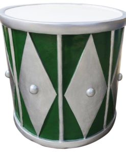 2' Green And Silver Drum