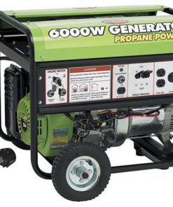 6000-Watt Electric Start Propane Powered Portable Generator With Mobility Kit