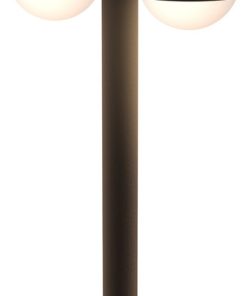 22" LED Double Bollard, Textured Bronze