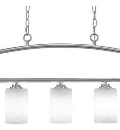 7 Light Billiard/Island-15.5 Inches Tall and 4 Inches Wide Dark Granite White