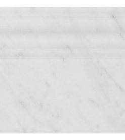 4.8"x12" Polished Florence Carrara Ferrari Marble Baseboard Trim, Set of 50