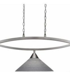 Toltec Lighting 873-BN-4012 Bow - Three Light Billiard/Island