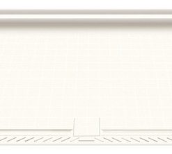 63.5"x37.75" Solid Surface Barrier-Free Right-Hand Shower Base, White