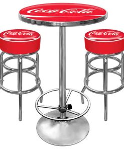 Ultimate Coca-Cola Gameroom Combo, 2 Bar Stools and Table