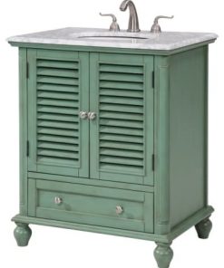 30" Single Bathroom Vanity Set, Vintage Mint