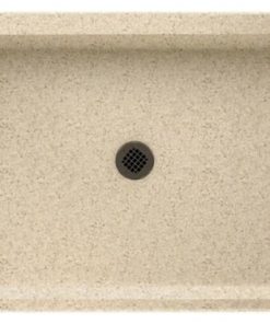 Swan 60.375x34.188x5.5 Solid Surface Shower Base, Bermuda Sand