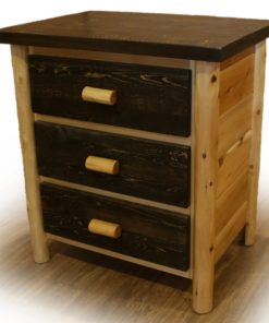 White Cedar Log Mountain Collection 3 Drawer Chest
