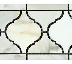 4"x12" Calacatta Polished Marble Lantern Border, Set of 50