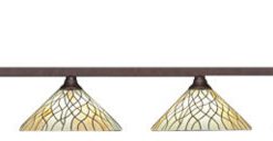 Toltec Lighting 804-BRZ-911 Square - 16" Four Light Billiard