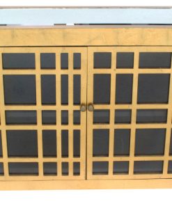 Teton Home Rustic Gold Lattice Cabinet, Af-117