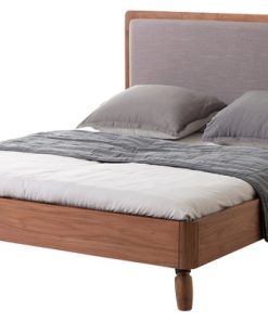 Tahoe Mid Century Modern American Walnut Platform Bed, Queen