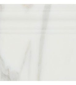 4.8"x12" Polished Calacatta Marble Baseboard Trim, Set of 50