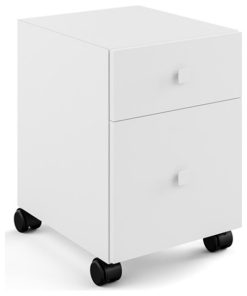 WS Bath Collections Runner 5438 Runner Steel Rolling Cabinet - White
