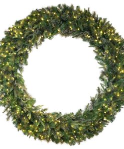 Vickerman Cashmere Wreath, White, 96"