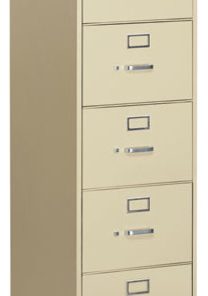 310 Series 5-Drawer, Full-Suspension File, Legal, 26-1/2", Putty