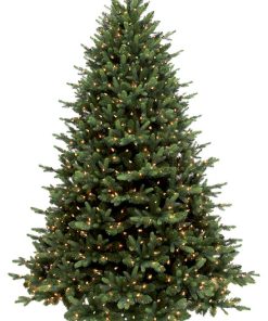 7.5' Pre-Lit Pike River Fir Artificial Christmas Tree, Dual Color LED Lights
