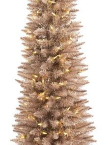 6.5' Flocked Grand Northern Rocky Fir Christmas Tree/ 1150 Warm Micro LED Lights