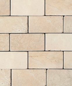 Subway Tumbled Tile, Crema Marfil, 30 Sq. ft., 3"x6"