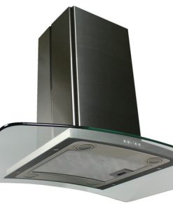 36" Island Hood, 600 CFM & Led Lighting, Stainless Steel & Arched Glass