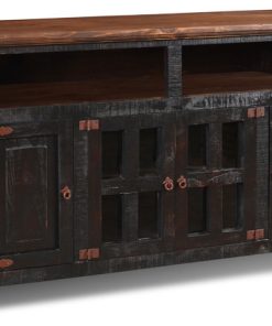 Westgate Solid Wood Rustic Black TV Stand, 72"