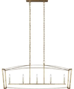 Thayer Linear Chandelier, Antique Gild