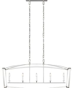 Thayer Linear Chandelier, Polished Nickel