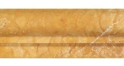 2"x12" European Honed Travertine Single-Step Chair Rail Trim, Set of 50