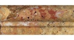 2"x12" European Honed Scabos Travertine Single-Step Chair Rail Trim, Set of 50