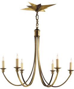 Venetian Medium Chandelier in Hand-Rubbed Antique Brass