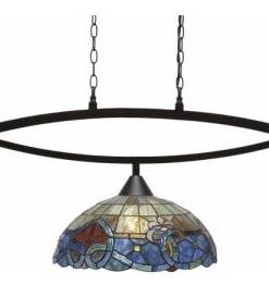 Toltec Lighting 873-DG-935 Bow - Three Light Billiard/Island