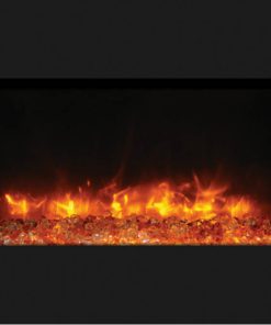 30" Zero Clearance Fireplace with 32" x 26" Black Glass Surround