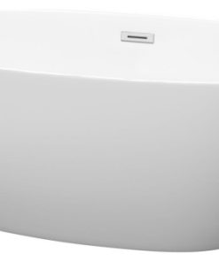 Wyndham Collection WCBTE306159 Juno 59" - Matte White / Polished Chrome Trim