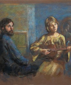 Thomas Strickland "Thomas and Ann, Self-Portrait" Pastel Drawing