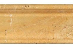 2.5"x12" European 12 Honed Travertine Crown Molding, Set of 50